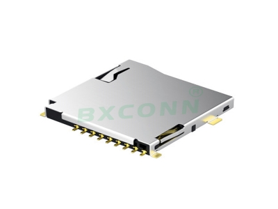 自弹式TF卡座 9P 1.85h 外焊