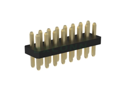 排针 间距1.0PH H1.0 2xNPin 180度W2.3PC2.0 PA2.0 PB1.0 L5.0 6T 常规 双排直插