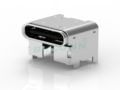 Type-C 母座 16PIN 中心高CH5.9(一体式) 垫高4.3mm