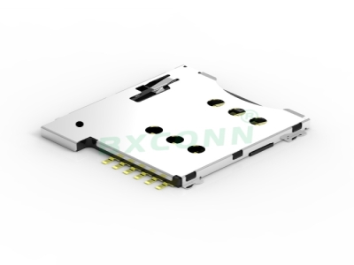 自弹式MICRO SIM卡座 1.35H 6PIN