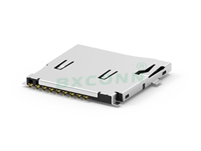 自弹式TF卡座 9P 1.85h 外焊 带压片